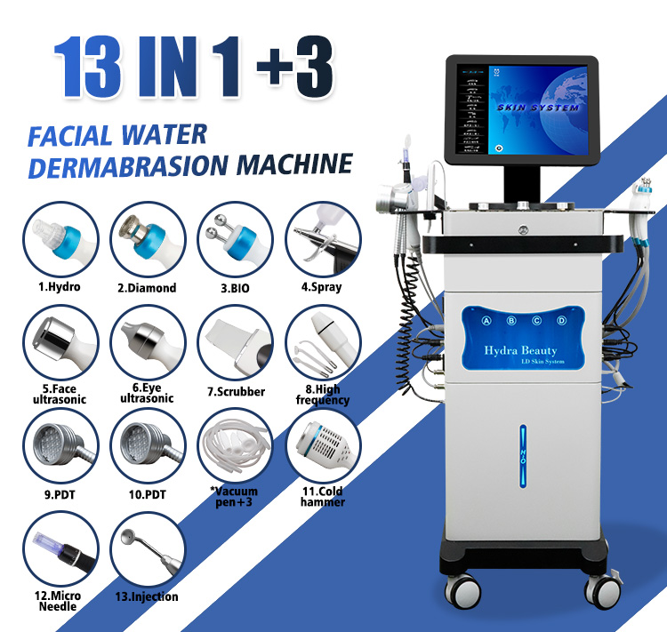 VIYA 13in1 VY-8053B Elevate Your Beauty Regimen Hydrogen Oxygen Facial Machine Experience the Magic of Bubble Jet Hydrafacial Sprayer, Vacuum Suction for Blackhead and acne Removal, Hydra Dermabras...